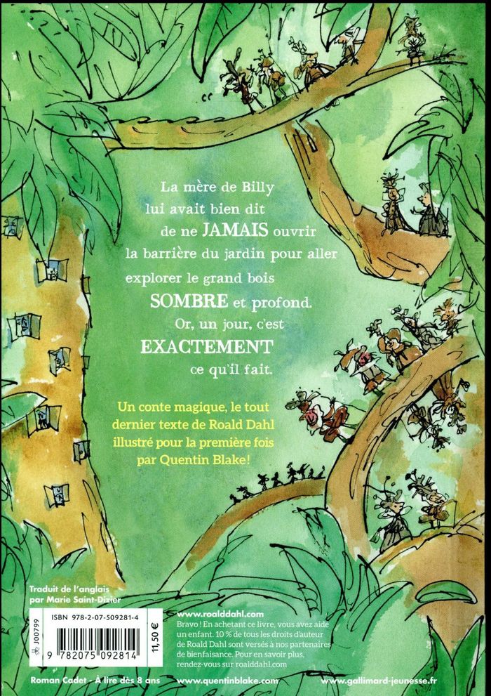 Quatrième de couverture de « Billy et les Minuscules »