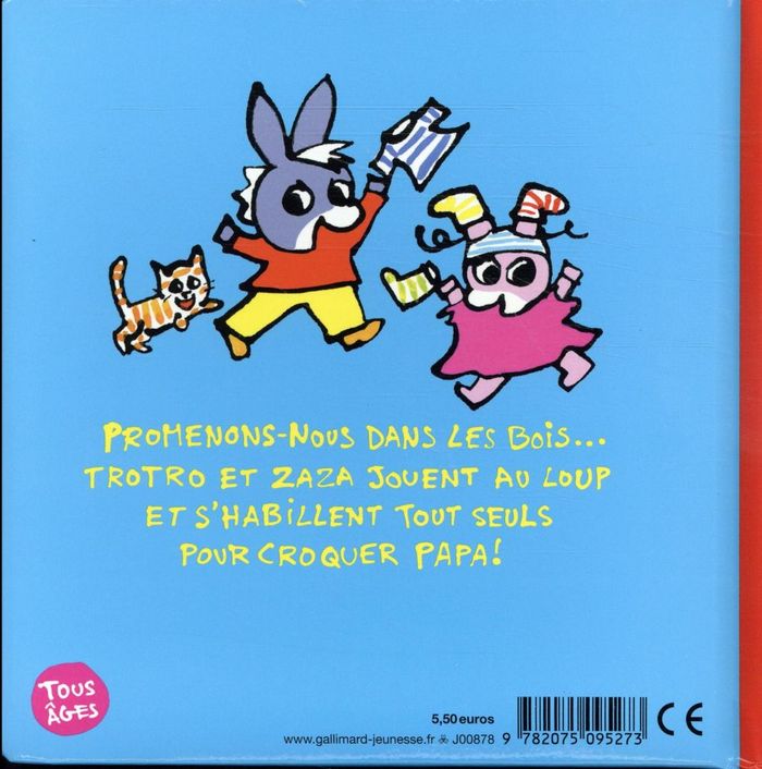 Quatrième de couverture de « Trotro et Zaza s'habillent »