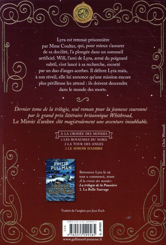 Quatrième de couverture de « Le miroir d'ambre »