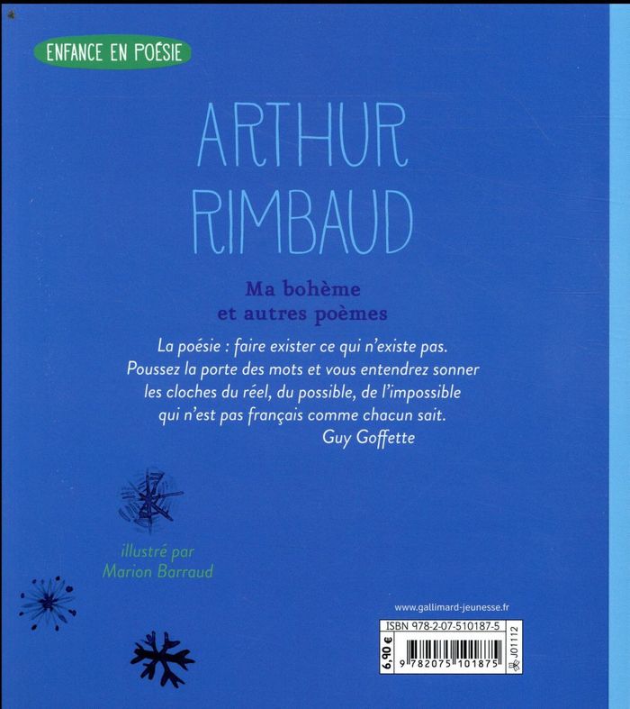 Quatrième de couverture de « Ma bohème et autres poèmes »