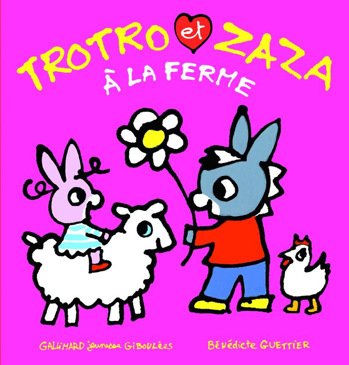 Couverture du livre « Trotro et Zaza à la ferme » de Bénédicte Guettier, librairie Les Contes Infusés à Corte