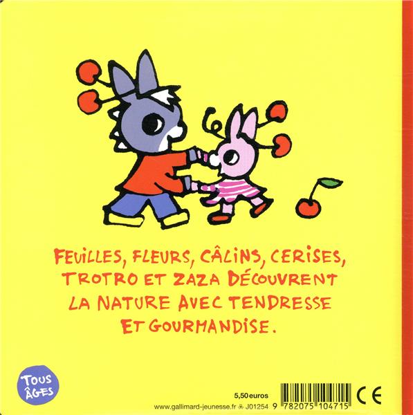 Quatrième de couverture de « Trotro et Zaza et le cerisier »