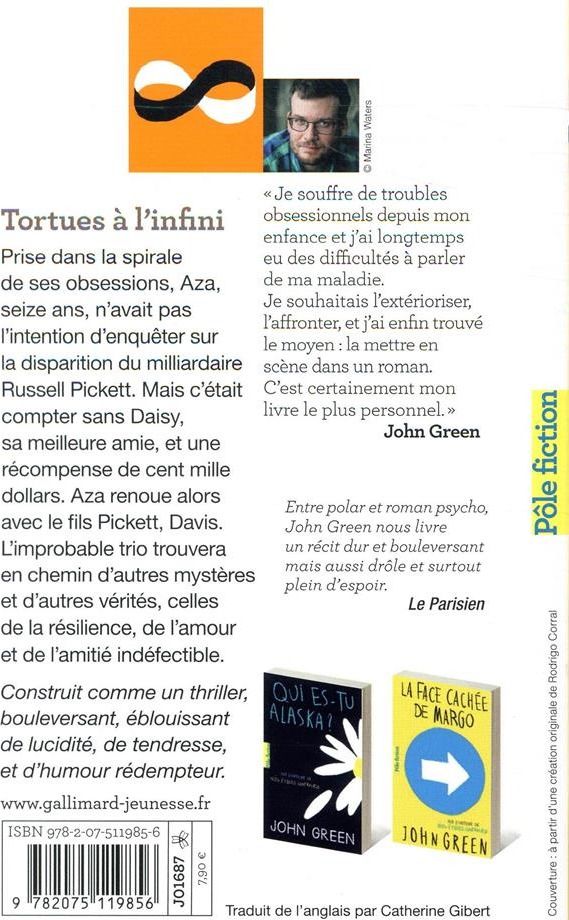Quatrième de couverture de « Tortues à l'infini »
