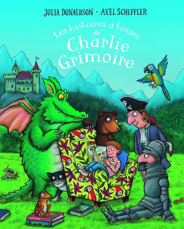 Couverture du livre « Les histoires à tiroirs de Charlie Grimoire » de Julia Donaldson, librairie Les Contes Infusés à Corte