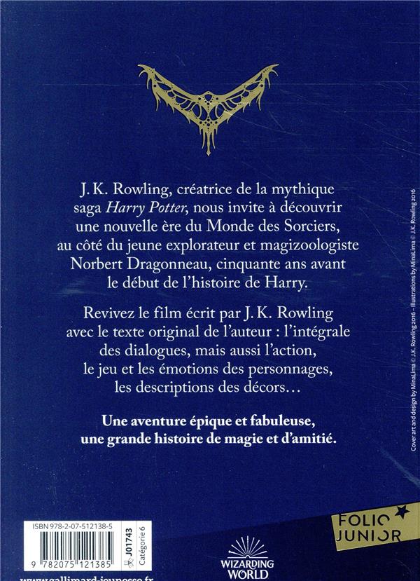 Quatrième de couverture de « "Les animaux fantastiques" : le texte du film »