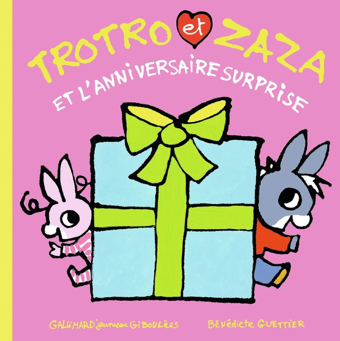 Couverture du livre « Trotro et Zaza et l'anniversaire surprise » de Bénédicte Guettier, librairie Les Contes Infusés à Corte