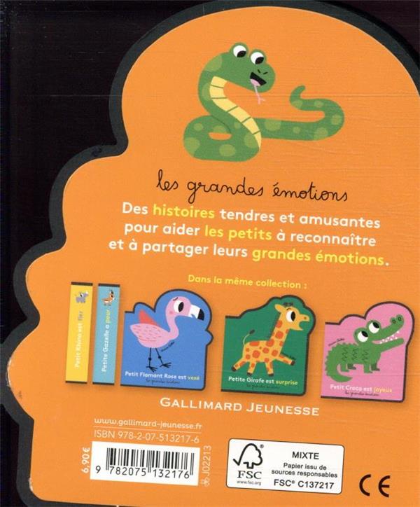 Quatrième de couverture de « Petit Boa est calme »