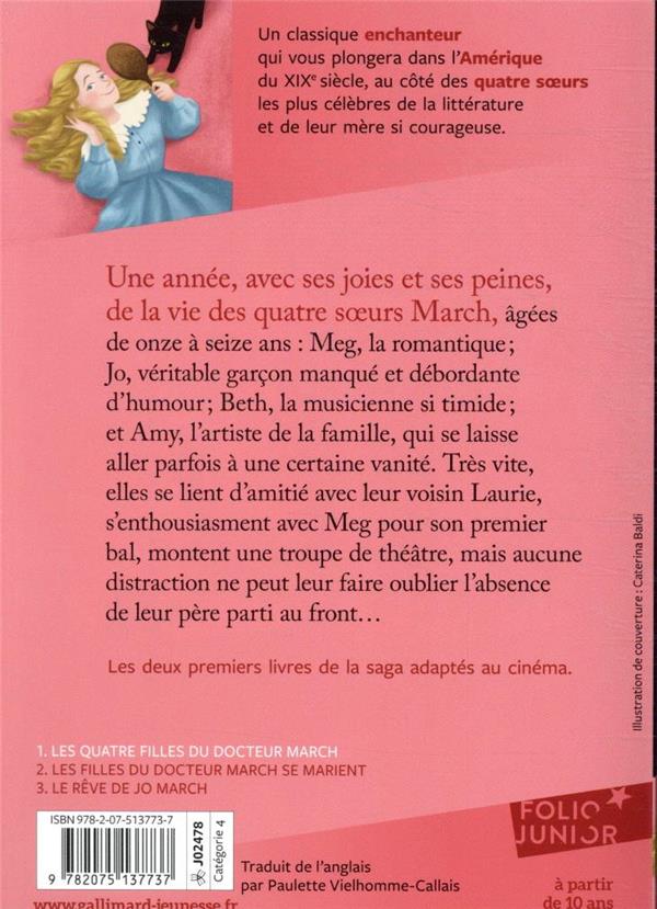 Quatrième de couverture de « LES QUATRE FILLES DU DOCTEUR MARCH »