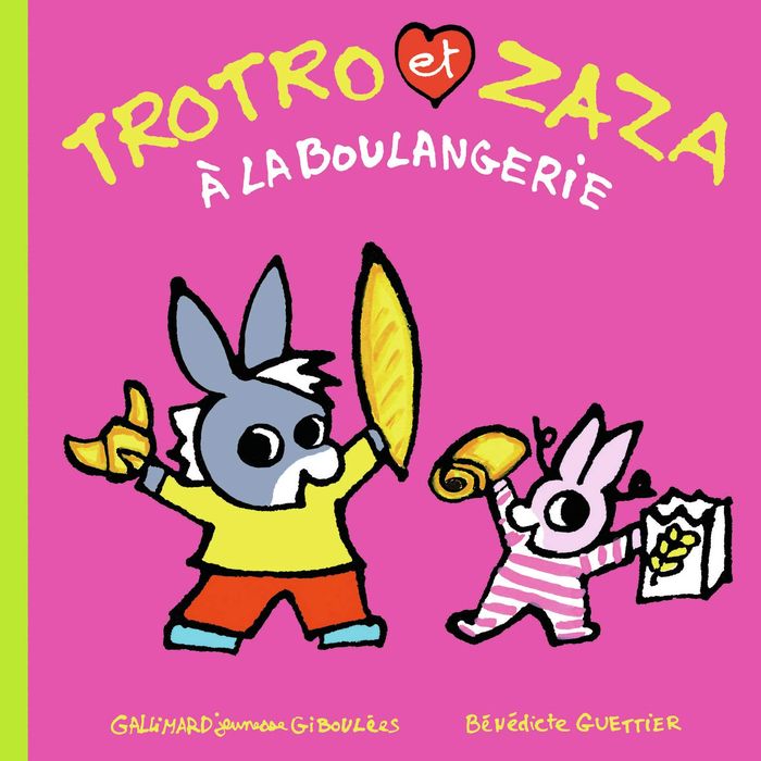 Couverture du livre « Trotro et Zaza à la boulangerie » de Bénédicte Guettier, librairie Les Contes Infusés à Corte