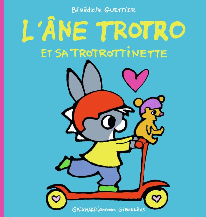 Couverture du livre « L'âne Trotro et sa trotrottinette » de Bénédicte Guettier, librairie Les Contes Infusés à Corte