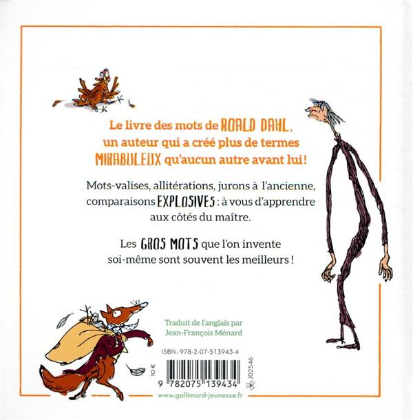 Quatrième de couverture de « Petit manuel des gros mots de Roald Dahl »