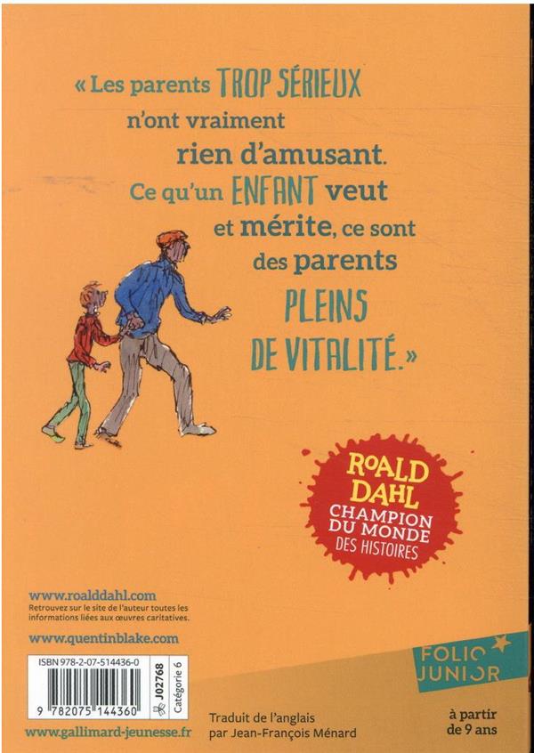 Quatrième de couverture de « Danny champion du monde »
