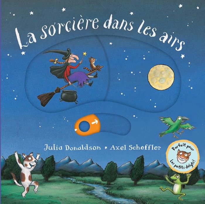 Couverture du livre « La sorcière dans les airs » de Julia Donaldson, librairie Les Contes Infusés à Corte