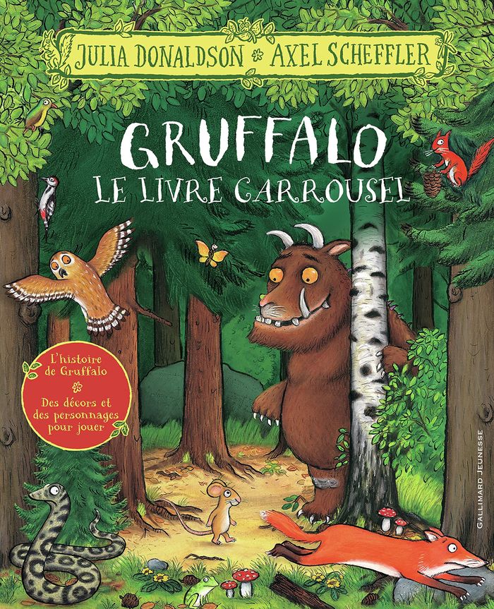 Couverture du livre « Gruffalo : le livre carrousel » de Julia Donaldson, librairie Les Contes Infusés à Corte
