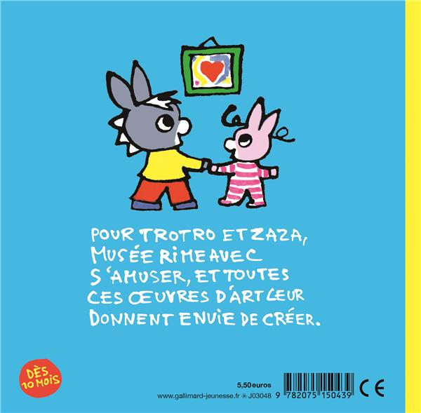 Quatrième de couverture de « Trotro et Zaza vont au musée »
