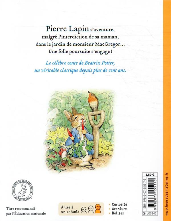 Quatrième de couverture de « Pierre Lapin »