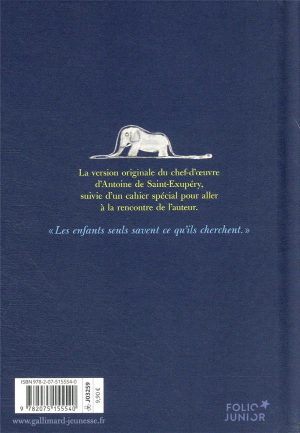 Quatrième de couverture de « Le Petit prince »