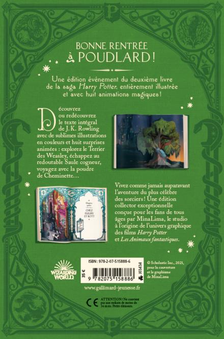 Quatrième de couverture de « Harry Potter et la chambre des secrets »