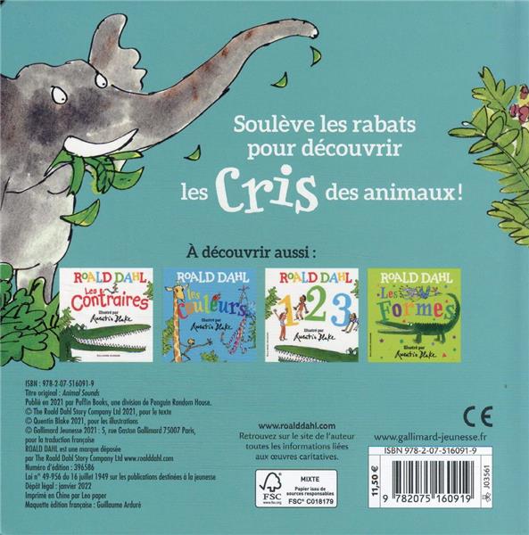 Quatrième de couverture de « Les cris des animaux »