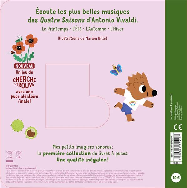 Quatrième de couverture de « Les Quatre Saisons - Vivaldi : Des sons à écouter, des images à regarder »