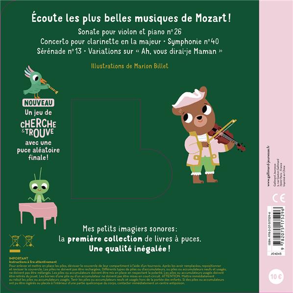 Quatrième de couverture de « MES MUSIQUES DE MOZART - DES SONS A ECOUTER, DES IMAGES A REGARDER »