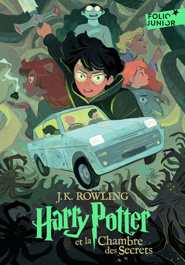 Couverture du livre « HARRY POTTER - II - HARRY POTTER ET LA CHAMBRE DES SECRETS » de J.K. Rowling, librairie Les Contes Infusés à Corte