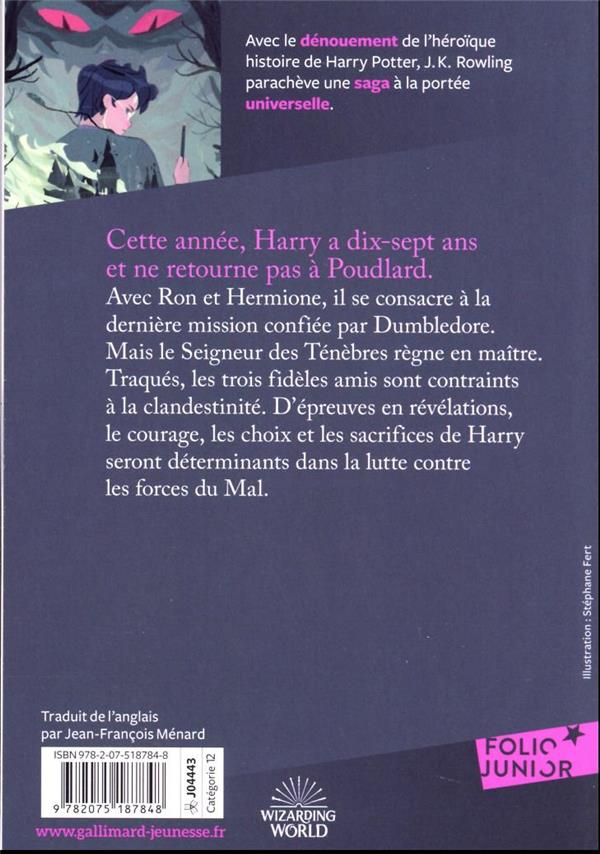 Quatrième de couverture de « HARRY POTTER - VII - HARRY POTTER ET LES RELIQUES DE LA MORT »