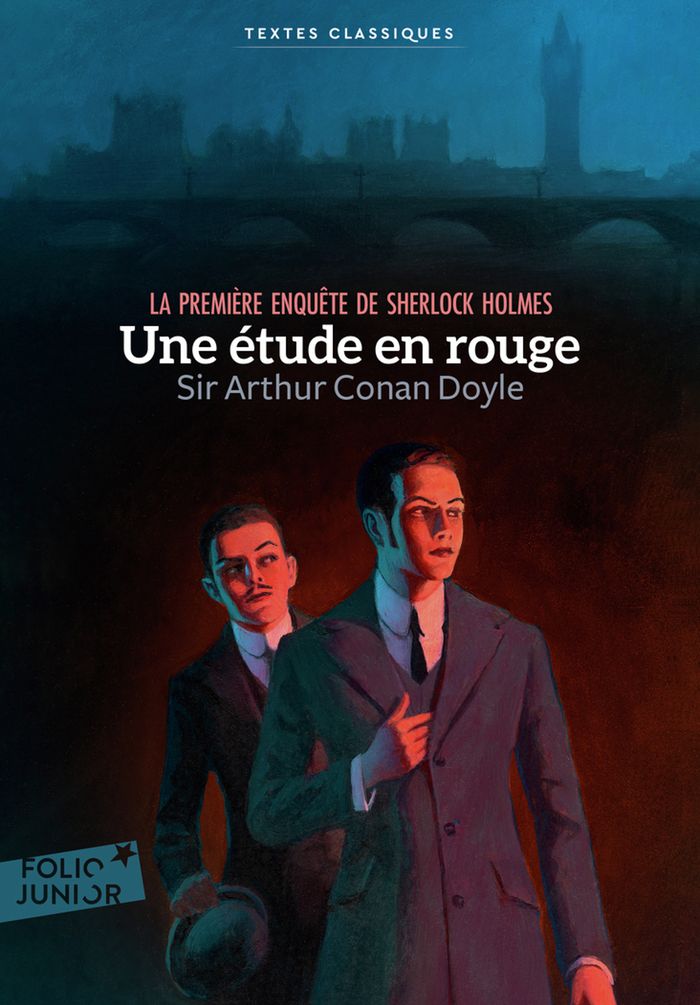 Couverture du livre « UNE ETUDE EN ROUGE - LA PREMIERE ENQUETE DE SHERLOCK HOLMES », librairie Les Contes Infusés à Corte