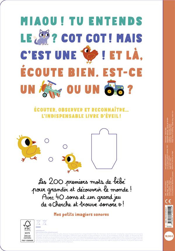 Quatrième de couverture de « Mon grand imagier des sons : 200 mots »