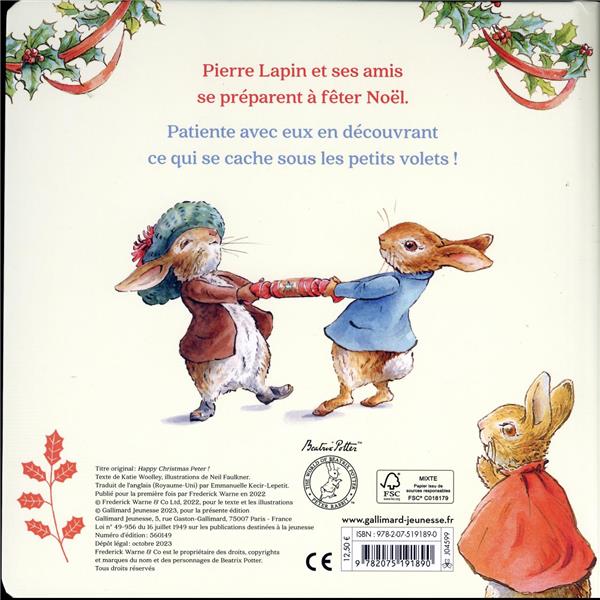 Quatrième de couverture de « Joyeux Noël, Pierre Lapin ! : un livre pop-up »