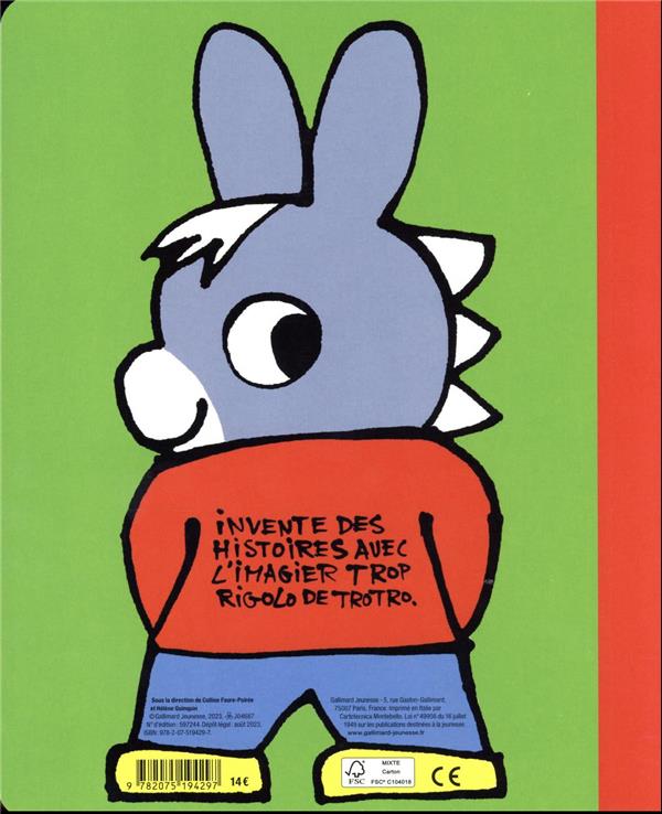 Quatrième de couverture de « Trop rigolo l'imagier de Trotro »