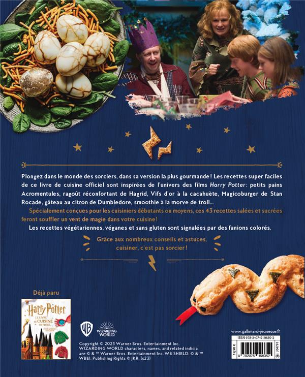 Quatrième de couverture de « HARRY POTTER - HARRY POTTER - LE LIVRE DE CUISINE OFFICIEL - SUPER FACILE - PLUS DE 40 RECETTES INSP »
