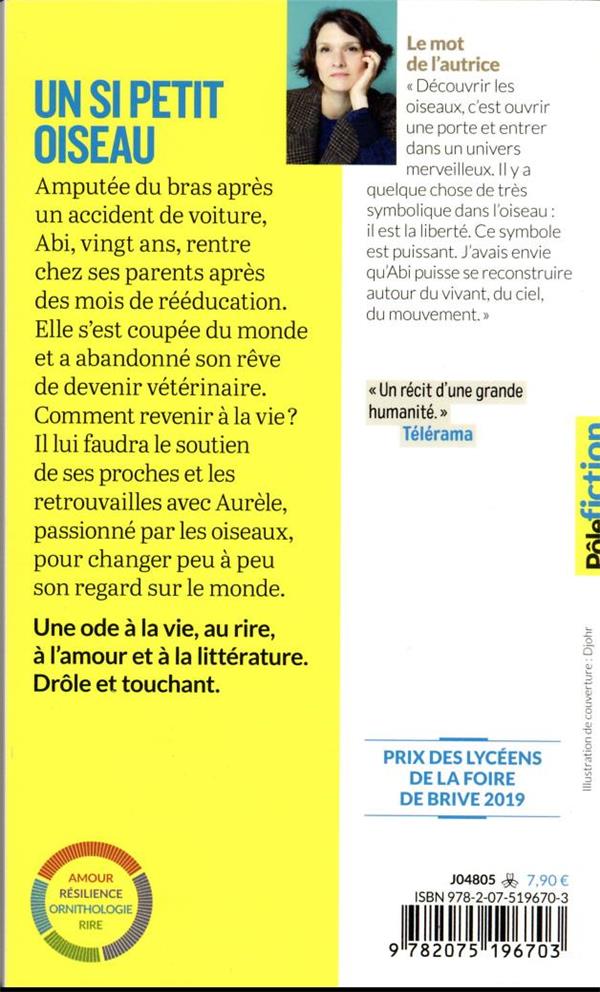 Quatrième de couverture de « UN SI PETIT OISEAU »