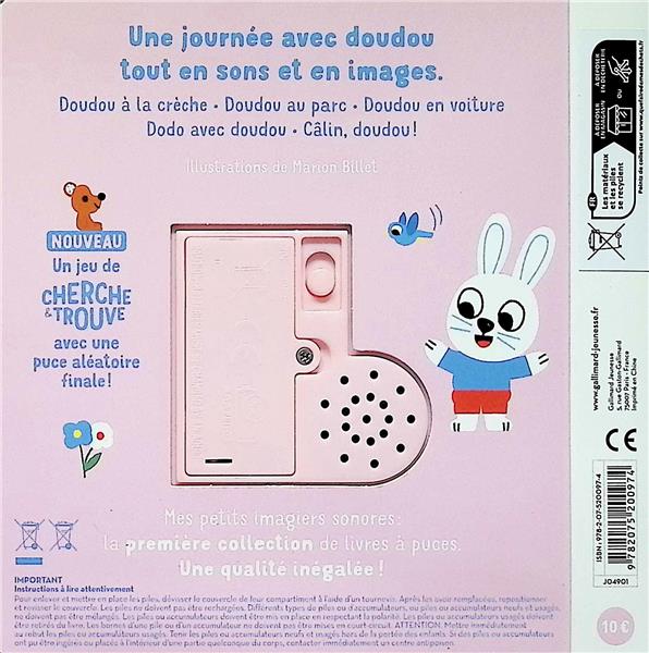 Quatrième de couverture de « MON DOUDOU - DES SONS A ECOUTER, DES IMAGES A REGARDER »