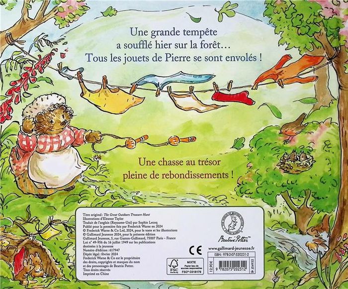 Quatrième de couverture de « La chasse au trésor de Pierre Lapin »