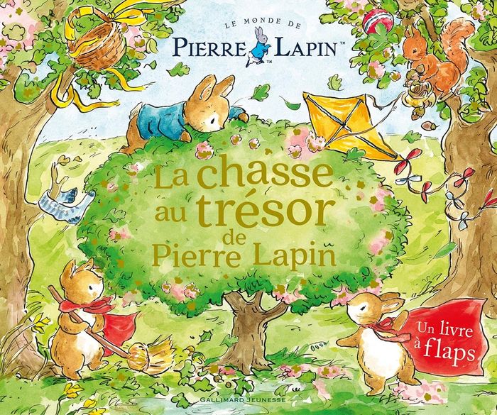 Couverture du livre « La chasse au trésor de Pierre Lapin » de d'après les livres de Beatrix Potter, librairie Les Contes Infusés à Corte