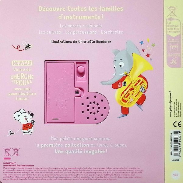Quatrième de couverture de « LA MUSIQUE DE L'ORCHESTRE - DES SONS A ECOUTER, DES IMAGES A REGARDER »