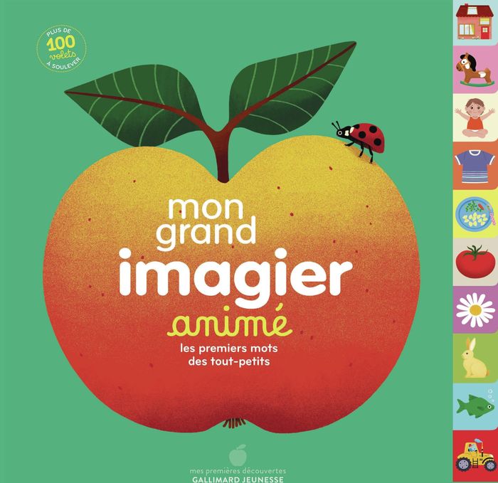 Couverture du livre « Mon grand imagier animé : les premiers mots des tout-petits » de Collectif, librairie Les Contes Infusés à Corte