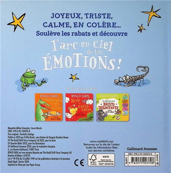Quatrième de couverture de « L'arc-en-ciel de mes émotions : avec des rabats-surprise ! »