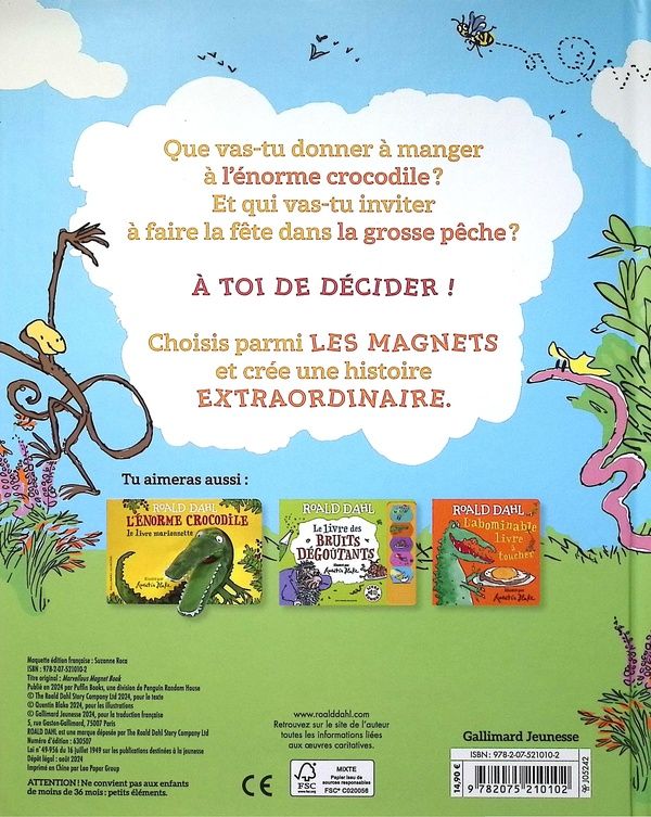 Quatrième de couverture de « L'extraordinaire livre magnets »