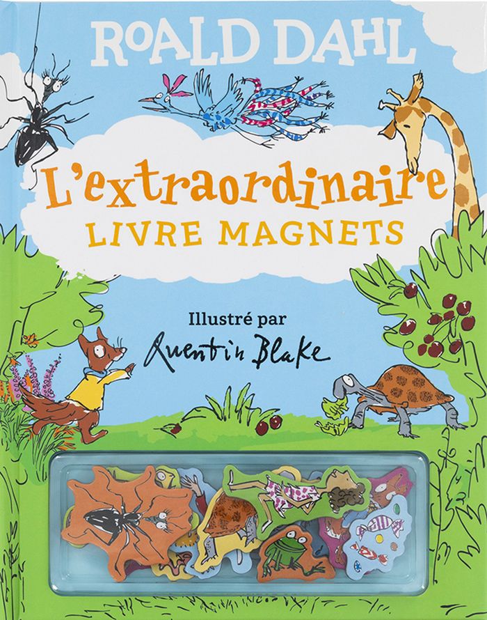 Couverture du livre « L'extraordinaire livre magnets » de Roald Dahl, librairie Les Contes Infusés à Corte