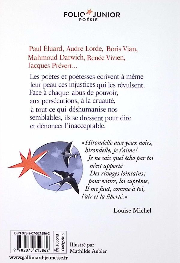 Quatrième de couverture de « La révolte en poésie »