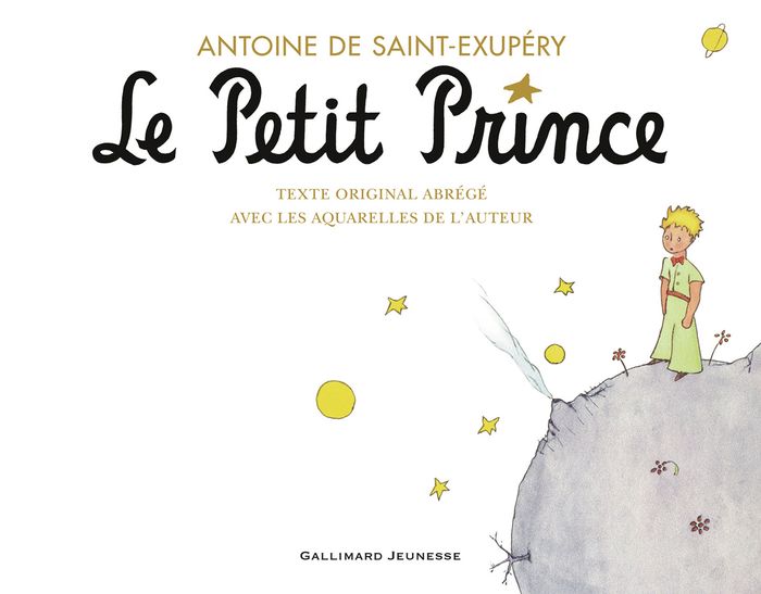Couverture du livre « Le Petit Prince : texte original abrégé avec les aquarelles de l'auteur » de Antoine de Saint-Exupéry, librairie Les Contes Infusés à Corte
