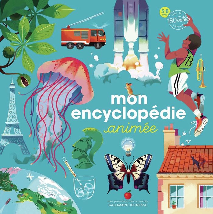 Couverture du livre « Mon encyclopédie animée : 5-8 ans, avec plus de 180 volets à soulever » de Collectif, librairie Les Contes Infusés à Corte