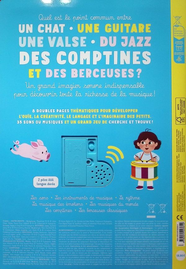 Quatrième de couverture de « Mon grand imagier d'éveil musical »