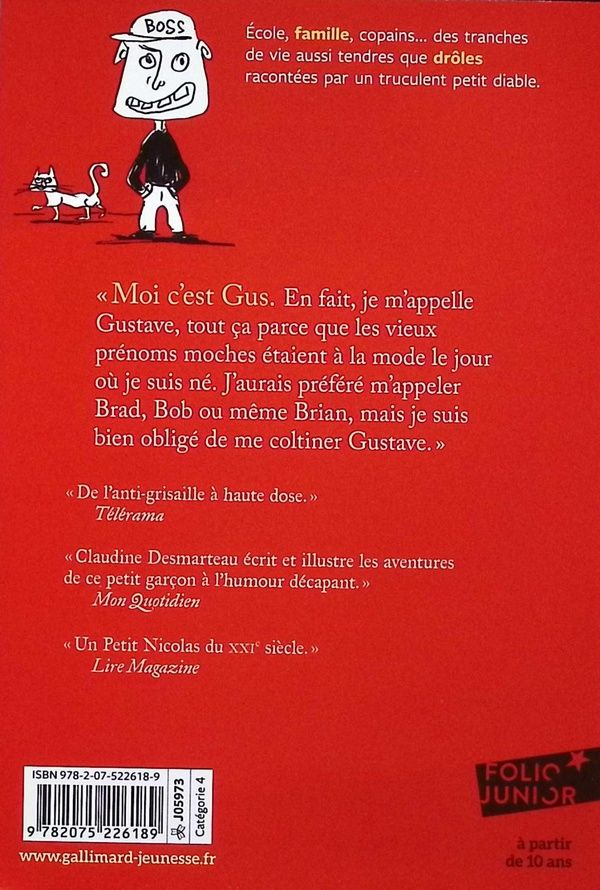 Quatrième de couverture de « Le petit Gus »
