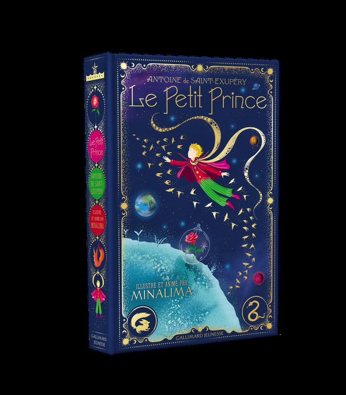 Couverture du livre « LE PETIT PRINCE - EDITION ILLUSTREE INTERACTIVE - GRAPHISME ET ILLUSTRATIONS DE MINALIMA », librairie Les Contes Infusés à Corte