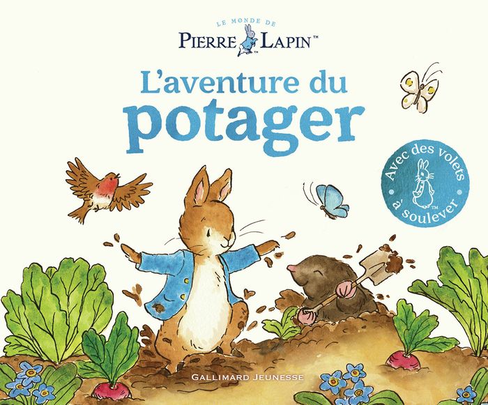 Couverture du livre « LE MONDE DE PIERRE LAPIN - L'AVENTURE DU POTAGER » de Beatrix Potter, librairie Les Contes Infusés à Corte
