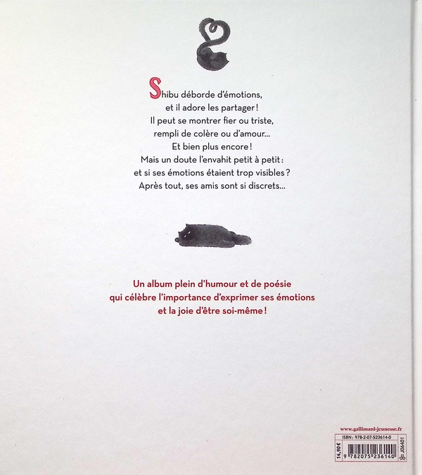Quatrième de couverture de « Shibu et ses émotions »