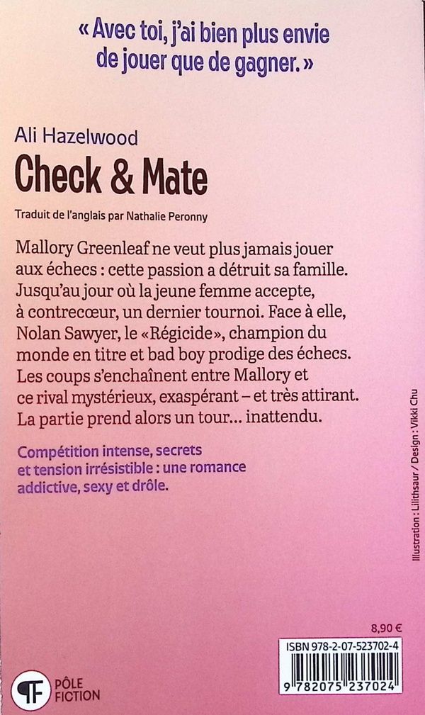 Quatrième de couverture de « CHECK AND MATE »